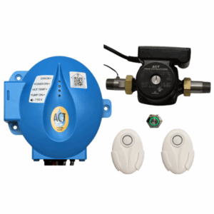 ACT2-BTKIT Includes: (1) Hardwired LED Activation Button, (2) Bluetooth Transmitters and (1) Integrated Temperature Sensor. Indoor use only.