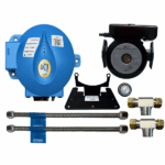 SS3-200-2-PFS Includes: (1) Hardwired Activation Button, (2) Custom Stainless Steel Tees, (2) 18″ Flex Lines, (1) Large Mounting Bracket and (1) Integrated Temperature Sensor.  Indoor use only.